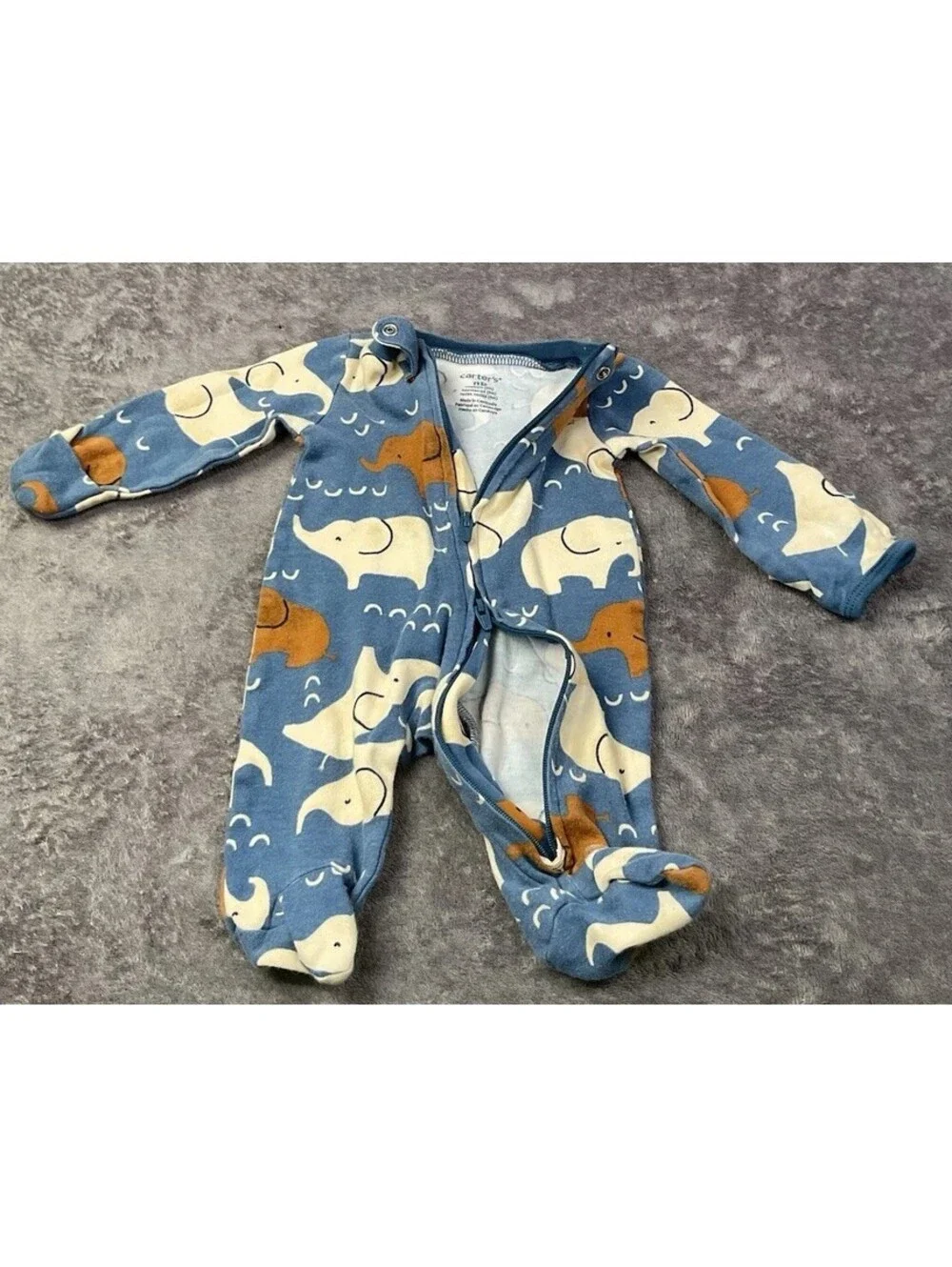 🐘 Carter's Elephant Dual-Zip Sleeper (Newborn)